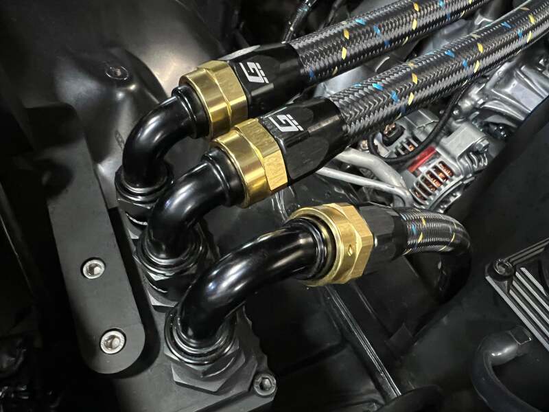 GReddy AN06 60 DEGREE HOSE END SWIVEL BLACK/GOLD ANODIZED