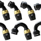 GReddy AN16 STRAIGHT HOSE END BLACK/GOLD ANODIZED