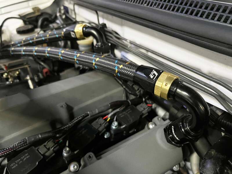 GReddy AN04 90 DEGREE HOSE END SWIVEL BLACK/GOLD ANODIZED