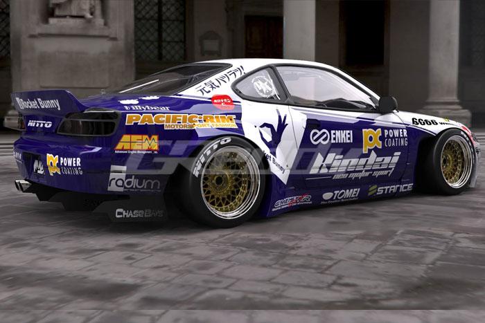 GReddy 1999-2002 Nissan Silvia Full Rocket Bunny S15 Pandem Aero Kit