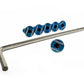 GReddy Steering Wheel Bolts - Burnt-Titanium Blue (Set of 6)