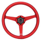 NRG Aluminum Steering Wheel 330mm - Heritage Solid Spoke - Ergonomic Grip - Anadized Red