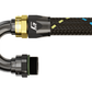 GReddy AN12 180 DEGREE ORB MALE BLACK/GOLD ANODIZED