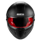 SPARCO Stealth RF Helmet - Medium - Matte Black/Red