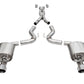 Corsa 20-22 Ford Mustang GT500 3.0in Dual Rear Exit Catback w/ Twin 5.0in Polish Slash Cut Pro Tips