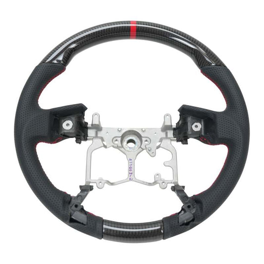 NRG 12-23 Toyota Tacoma OEM Plus Carbon Fiber Steering Wheel w/ Red Stitch & Red Center Mark