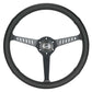 NRG Reinforced Stealth Wheel (380mm) 3 Spoke Center 1in Deep Dish - Perforated Leather Black Stitch