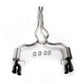 Roush 18-23 Mustang 5.0L V8 Black Tip Cat Back Exhaust Kit (Quad Tip Non-Active)