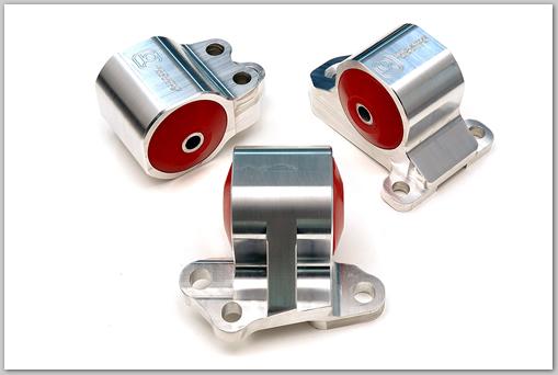 Innovative 92-95 Civic B/D Series Black Aluminum Mounts 75A Bushings (3 Bolt)