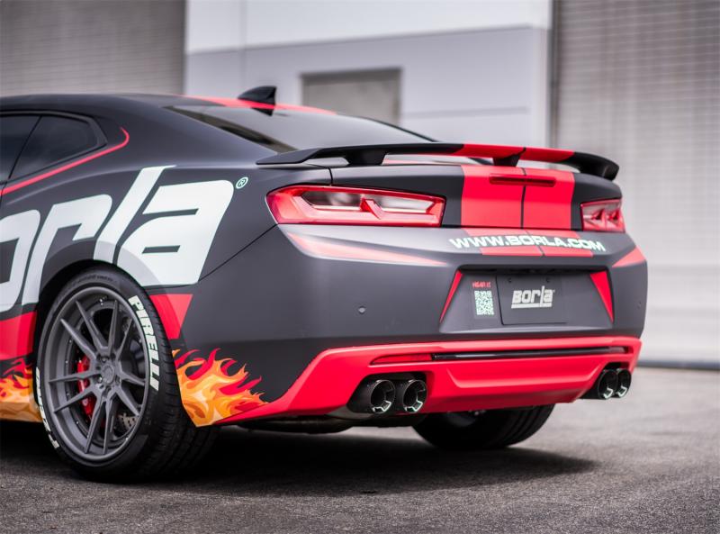 Borla S-Type Axleback Exhaust System W/CF Tips Chevrolet Camaro 6.2L V8 SS 2016-2023 W/ NPP Dual Tip