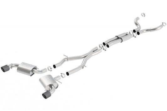 Borla S-Type Catback Exhaust System W/CF Tips Chevrolet Camaro SS 6.2L V8 2016-2023 W/Out GFX Single Tip