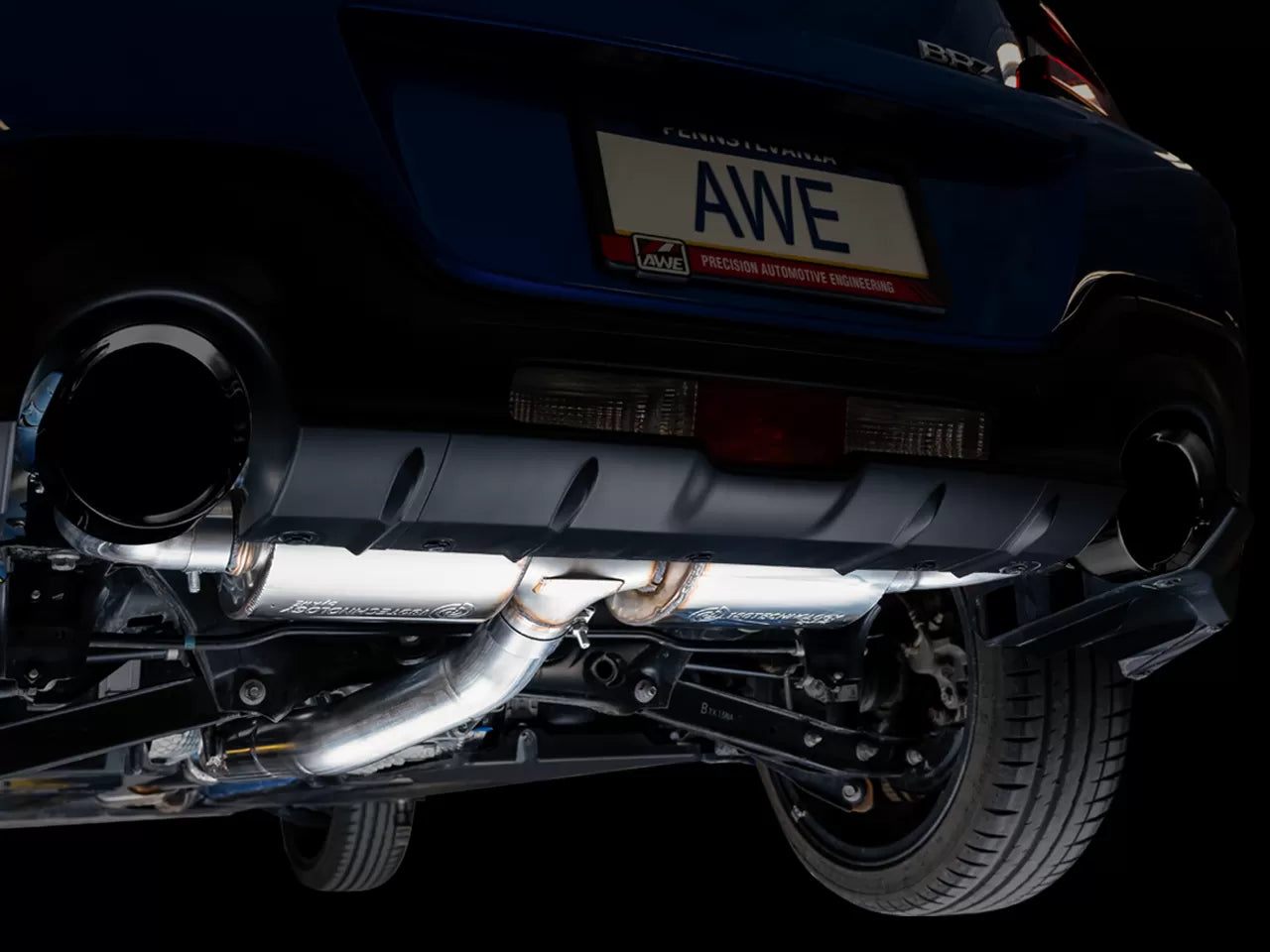 AWE Tuning Touring Edition Exhaust w/ Diamond Black Tips Scion FR-S | Subaru BRZ | Toyota GR86/GT86 2013-2023