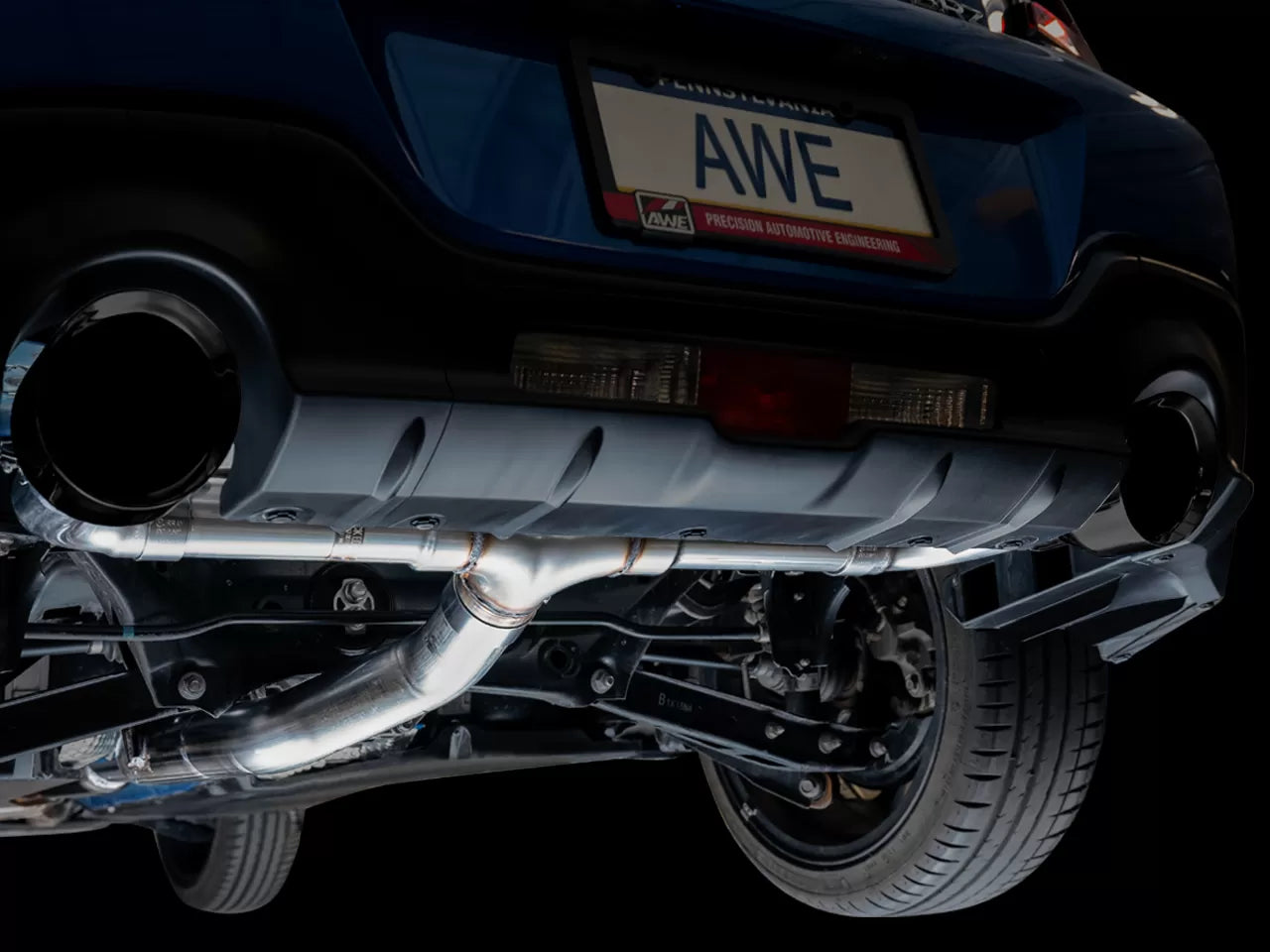 AWE Tuning Track Edition Exhaust w/ Diamond Black Tips Scion FR-S | Subaru BRZ | Toyota GR86/GT86 2013-2023