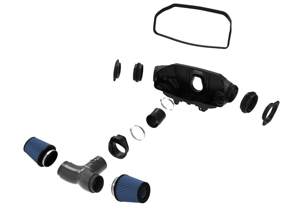 aFe Track Series Carbon Fiber Cold Air Intake System w/ Pro 5R Filters Chevrolet Corvette C8 V8 6.2L 2020