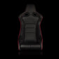 Braum Racing Venom-X Series Fixed Back Bucket Seat - Diamond Edition (Red Stitching|Piping)