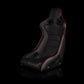 Braum Racing Venom-X Series Fixed Back Bucket Seat - Diamond Edition (Red Stitching|Piping)