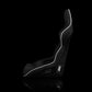 Braum Racing Falcon X Series Fixed Back Racing Seat - Black Polo Cloth (White Stitching|Piping)