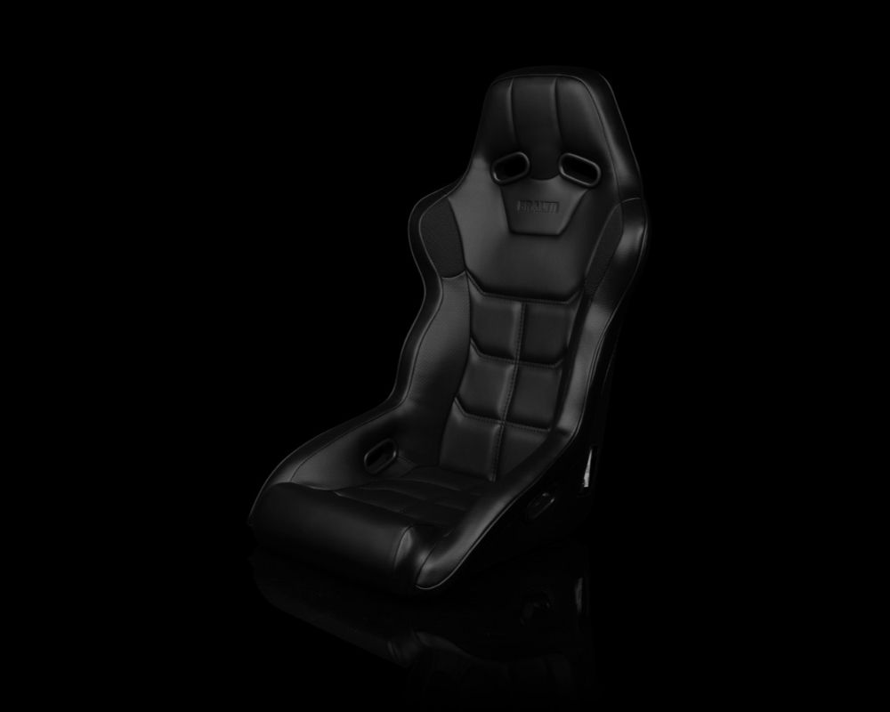 Braum Racing Falcon X Series Fixed Back Racing Seat - RED PU (Black Stitching|Piping)