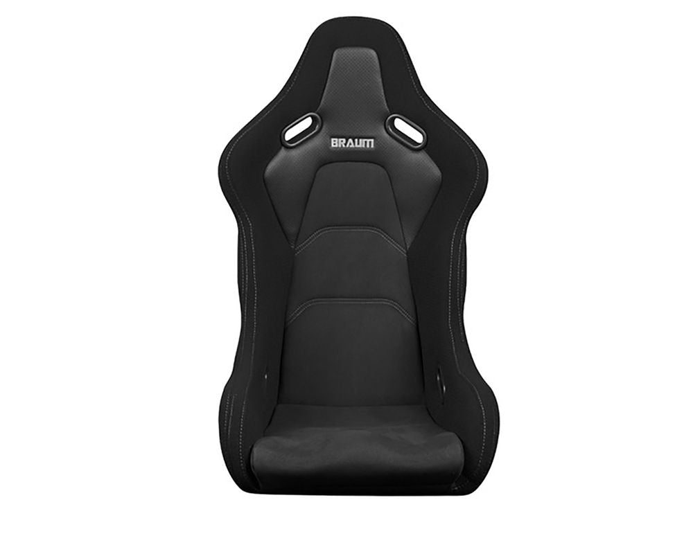 Braum Racing Falcon-S Series Composite FRP Bucket Seat (Black Jacquard Grey Stitching)