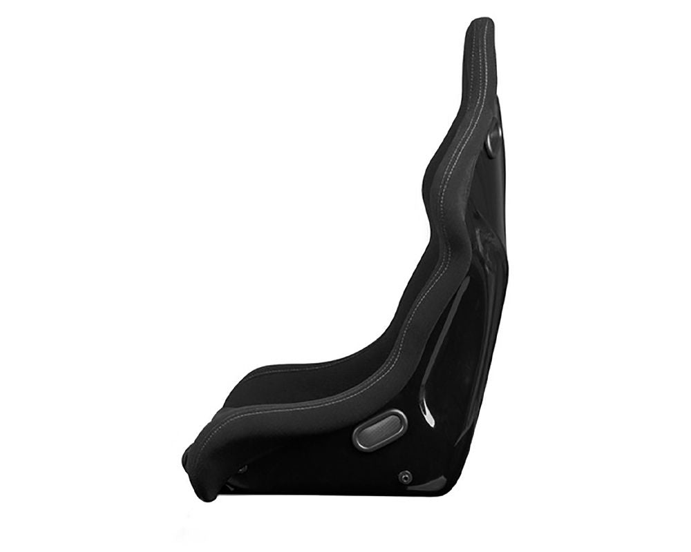 Braum Racing Falcon-S Series Composite FRP Bucket Seat (Black Jacquard Grey Stitching)