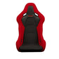 Braum Racing Falcon-S Series Composite FRP Bucket Seat (Red Jacquard Grey Stitching)