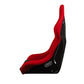 Braum Racing Falcon-S Series Composite FRP Bucket Seat (Red Jacquard Grey Stitching)