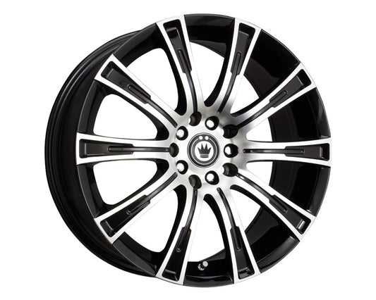 Konig Crown Gloss Black w/Machine Face Wheel 17x7.5 5x100/114.3 45