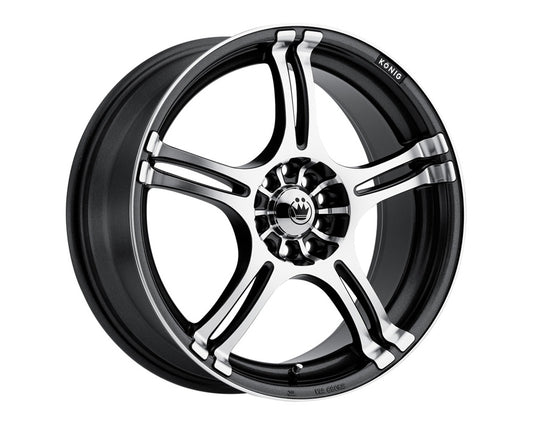 Konig Incident Graphite w/Machined Face Wheel 17x7 4x100/114.3 40