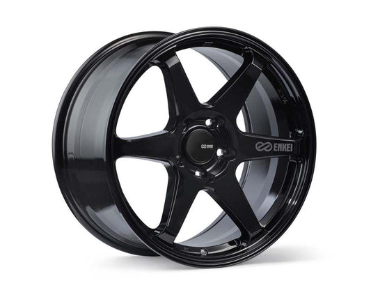 Enkei T6R Wheel 18x8.5 5x100 +45mm Gloss Black