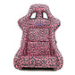 NRG White Pearlized Back Large Prisma Savage Edition FRP Bucket Seat