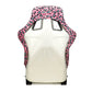 NRG White Pearlized Back Large Prisma Savage Edition FRP Bucket Seat