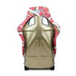 NRG Frp Bucket Seat Prisma- Oriental Longivity Plate ed In Vegan Material Gold Pearlized Back Plus Phone Pockets Large