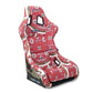 NRG Frp Bucket Seat Prisma- Oriental Longivity Plate ed In Vegan Material Gold Pearlized Back Plus Phone Pockets Large