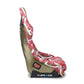 NRG Frp Bucket Seat Prisma- Oriental Longivity Plate ed In Vegan Material Gold Pearlized Back Plus Phone Pockets Large