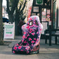 NRG Frp Bucket Seat Prisma- Japanese Cherry Blossom ed In Vegan Material Pink Pearlized Back Plus Phone Pockets Medium