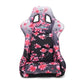 NRG Frp Bucket Seat Prisma- Japanese Cherry Blossom ed In Vegan Material Pink Pearlized Back Plus Phone Pockets Medium