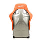NRG Frp Bucket Seat Ultra ed Grey Peralized Back Orange Vegan Micro Fiber Material Phone Pockets And Special Ultra Embroidery Large