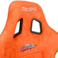NRG Frp Bucket Seat Ultra ed Grey Peralized Back Orange Vegan Micro Fiber Material Phone Pockets And Special Ultra Embroidery Large