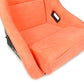 NRG Frp Bucket Seat Ultra ed Grey Peralized Back Peach Vegan Micro Fiber Material Phone Pockets And Special Ultra Embroidery Large