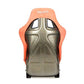 NRG Frp Bucket Seat Ultra ed Grey Peralized Back Peach Vegan Micro Fiber Material Phone Pockets And Special Ultra Embroidery Large