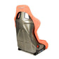 NRG Frp Bucket Seat Ultra ed Grey Peralized Back Peach Vegan Micro Fiber Material Phone Pockets And Special Ultra Embroidery Large