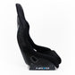NRG Frp Bucket Seat Prisma ed Pearlized Back All Black Alcantara Vegan Material Medium