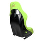 NRG Frp Bucket Seat Prisma ed Pearlized Back All Neon Green Alcantara Vegan Material Phone Pockets Medium