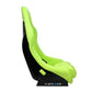 NRG Frp Bucket Seat Prisma ed Pearlized Back All Neon Green Alcantara Vegan Material Phone Pockets Medium