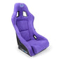 NRG Frp Bucket Seat Prisma ed Pearlized Back All Purple Alcantara Vegan Material Medium