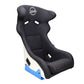 NRG Frp Bucket Seat - White Finish Arrow Embroidery And Blue Side Mount Bracket
