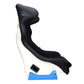 NRG Frp Bucket Seat - White Finish Arrow Embroidery And Blue Side Mount Bracket