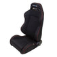 NRG Type-R Cloth Sport Seat Black with Red Stitching