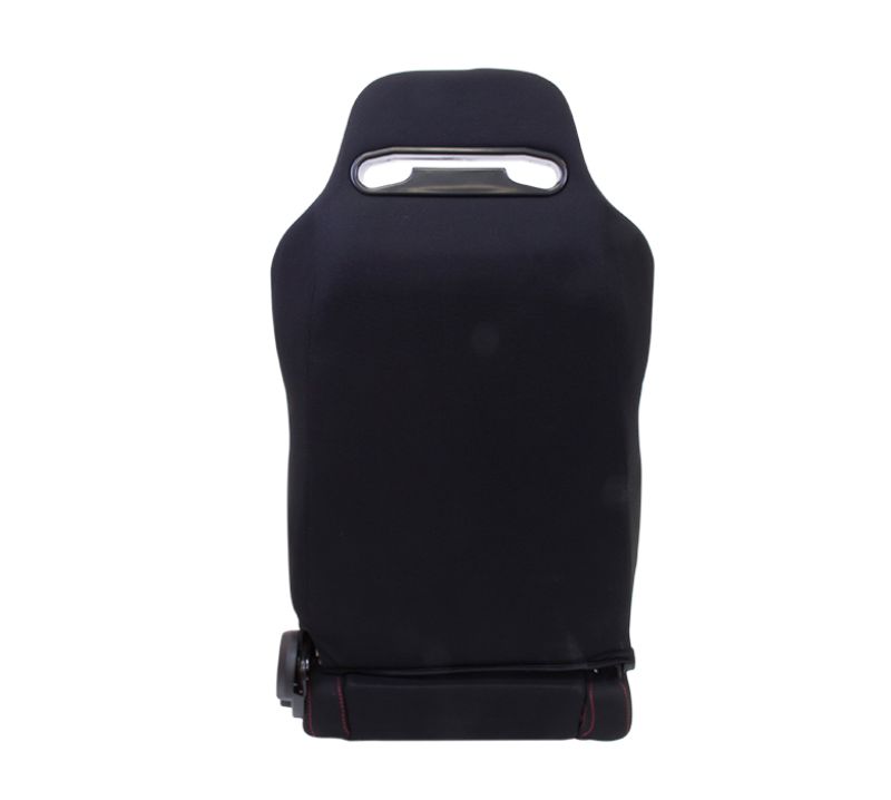 NRG Type-R Cloth Sport Seat Black with Red Stitching