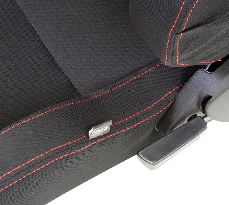 NRG Type-R Cloth Sport Seat Black with Red Stitching